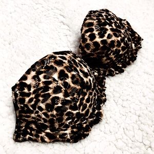 PINK Date Push-Up 34C - Lacy Leopard